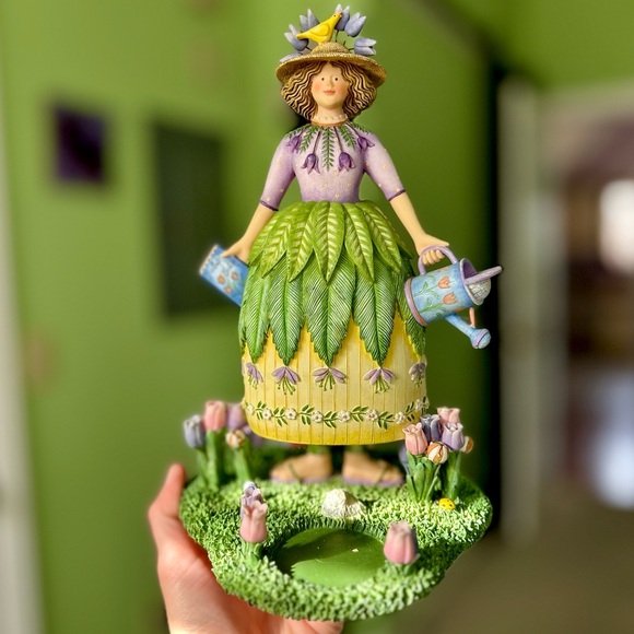 Other - Vintage Cottagecore Gardener Floral Homestead Fairy Tealight Holder Decor